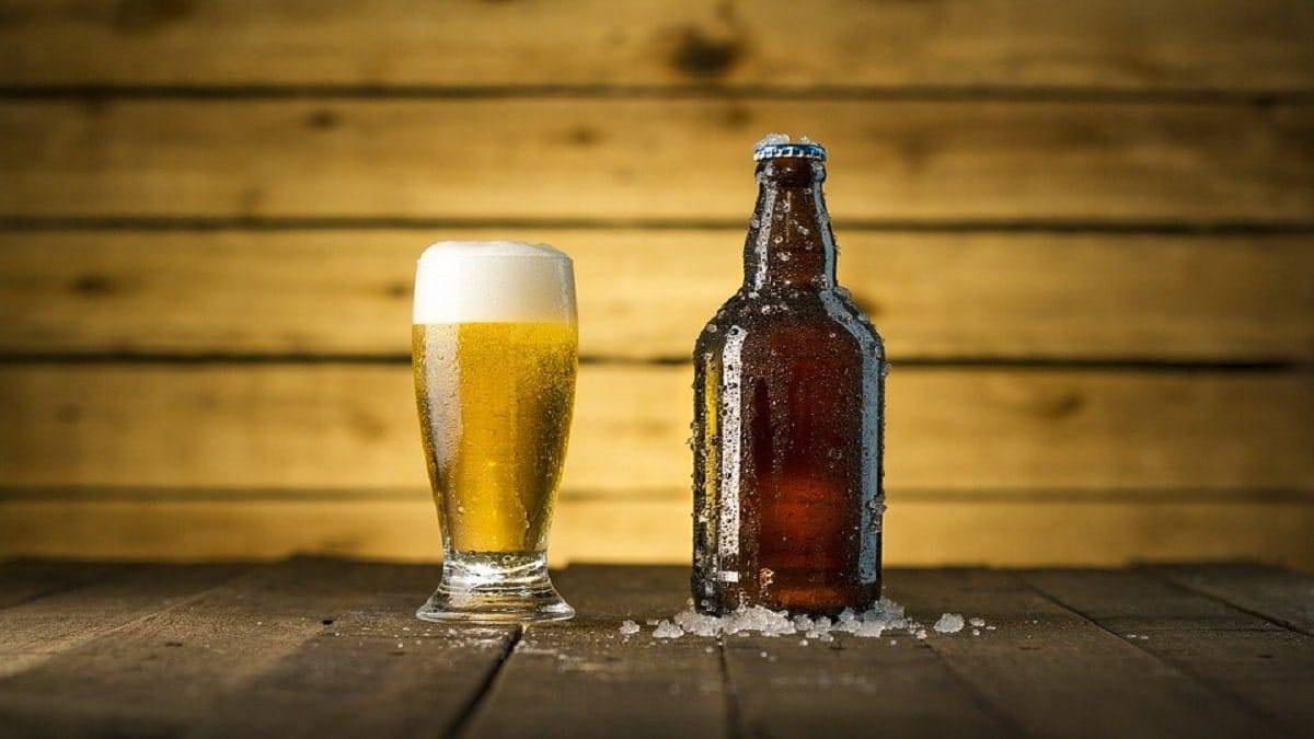 Beer in glass and bottle