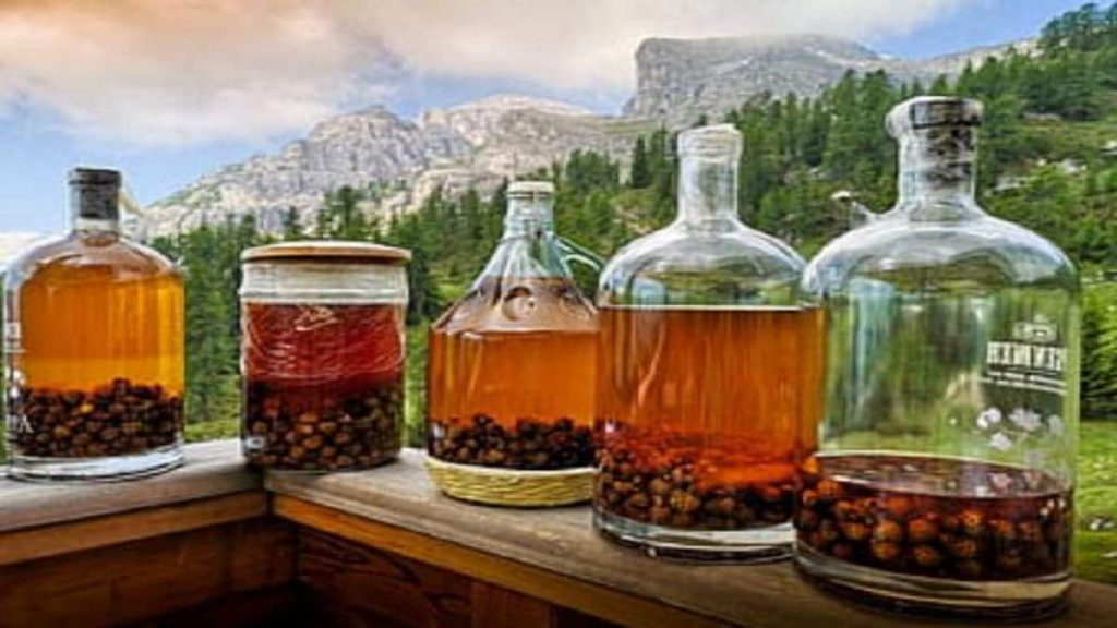 Yeast with a backdrop of mountains